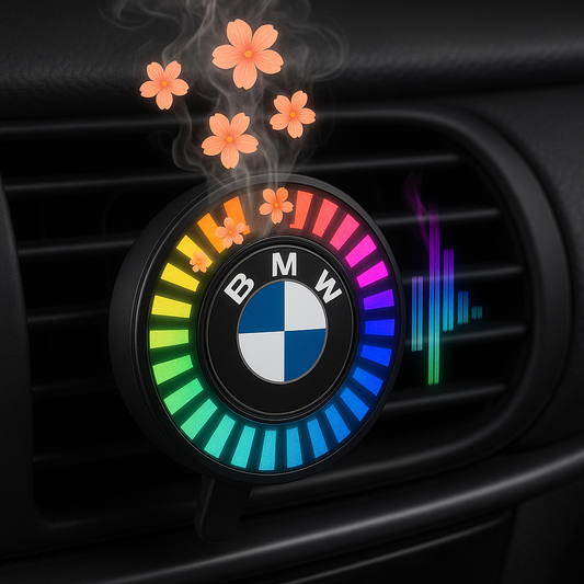 Autosvetlo s LED diódami v hudobnom rytme a logom (s difúzorom vône)