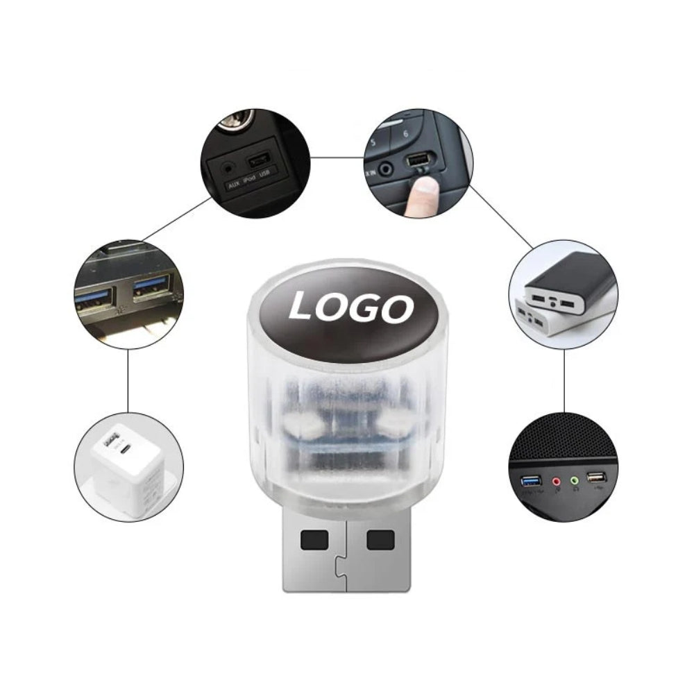 Dekoratívne mini USB LED svetlo do interiéru auta